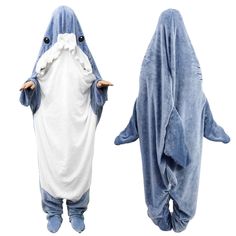 PRICES MAY VARY. Design: The wearable shark blanket is shaped like a shark, with realistic shark fins, shark tails, shark mouth, and classic color, the shark onesie can wrap around the body, wearers can put their legs into the shark mouth to create the illusion of being swallowed by the shark, perfect for shark role-playing; Unlike ordinary shark blanket, the new update design is easier and more flexible to wear without interfering with walking; Besides, you can put your hands outside Soft and S Shark Onesie, Shark Tail, Shark Mouth, Shark Blankets, Shark Hoodie, Shark Costumes, Adult Pajamas, Cute Shark, Hoodie Material