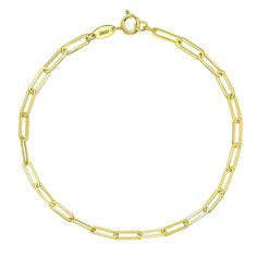 This 10k gold paper clip bracelet is the perfect way to finish your favorite outfits. This 10k gold paper clip bracelet is the perfect way to finish your favorite outfits. Length: 7.25 in. Metal: 10k gold Finish: polished Packaging: boxed Size: 7.25". Color: Multicolor. Gender: female. Age Group: adult. Classic Charm Bracelet With Paperclip Chain, Classic Yellow Gold Paperclip Chain Bracelet, Classic Paperclip Bracelet With Lobster Clasp, Jewellery Designing, Paper Clip Bracelet, Gold Paper, 10k Gold, Paper Clip, Gold Finish