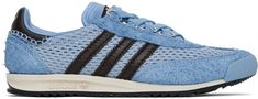 Wales Bonner - Blue adidas Originals Edition SL76 Sneakers Sambas Wales Bonner, Wales Bonner X Adidas, Wales Bonner Samba Leopard, Adidas Wales Bonner Leopard, Wales Bonner Adidas, Blue Lace-up Sneakers With Vibram Sole, Wales Bonner, Mesh Sneakers, Casual Sneakers Women