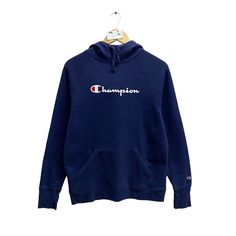 CODE : p/646 Vintage 00s Champion Script Logo Navy Hoodie Women Size Medium Champion Crewneck Champion Sweater Pullover Reverse Weave Print Logo Jumper Size on Tag : M Details Measurement  Arm Pit to Arm Pit : 21"inches Back Collar to Hem : 25.5"inches Condition :  Great Vintage Condition(used clothing.❌NO HOLES AND NO STAIN❌.Please refer pictures detail.‼️ 📮 SHIPING > WE ARE USING DHL EXPRESS SHIPING ITS TAKE 3-5 ARRIVE.PLEASE DROP YOUR PHONE NUMBER AFTER PURCHASE.📮 Champion Sweater, Champion Pullover, Champion Crewneck, Navy Hoodie, Hoodie Women, Script Logo, Sweater Pullover, Used Clothing, Print Logo