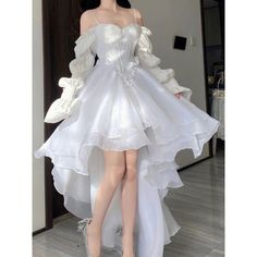 Vendor: Egirldoll Type: dress Price: 65.99 Cute Elegant Party White Princess Dress ON579 Puff Dress, Pretty Prom Dresses, Fairytale Dress, White Off Shoulder, Vestidos Vintage, Fairy Dress, Dress Robes, Wedding Party Dresses, Fesyen Wanita