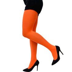 Neon Orange Tights Opaque 50 Deniers. From Small Sizes To Plus Size Tights. Composition: 91% Nylon, 9% Elastane Made In Italy Orange Tights, Yellow Tights, Colored Tights Outfit, Tights For Women, Plus Size Tights, Colored Tights, Opaque Tights, Easy Halloween Costumes, Orange Is The New Black