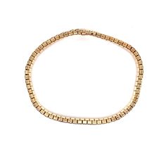 "Vintage 14k yellow gold snake skin style bracelet. The links have an engraved \"florentine\" finish on top that are attached like snake skin and a smooth underside. The bracelet measures 7.25\" long and .25\" wide, and the plunger clasp has a safety latch. The bracelet weighs 16.17 grams of gold." Elegant 14k Gold Snake Chain Bracelet, Yellow Gold Snake Chain Bracelet For Formal Occasions, Classic Snake Chain Bracelet For Formal Occasions, Formal 14k Gold Bracelet With Box Chain, Elegant Gold Snake Chain Bracelet For Formal Occasions, Formal Yellow Gold Snake Chain Bracelet, Formal Snake Chain Bracelet, Elegant Formal Gold Snake Chain Bracelet, Formal Flexible Snake Chain Bracelet