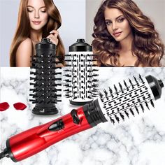 30s Hair, Rotating Hair Dryer, Spin Dryers, Straighten Hair, Hair Curl, Dryer Brush, Electric Brush, Curl Hair, Hair Dryer Brush