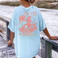 Coastal Cowgirl Beach Shirt Coconut Girl Clothes Trendy Summer Tee Surf Tee Oversized Graphic Ts Mermaidcore Ocean Insipred Style Surf Top by WhiteOakDesignsUS on Etsy Oversized T-shirt With Back Print For Summer, Casual Beach Top With Back Print, Graphic Tee T-shirt For Beach With Back Print, Graphic Tee With Back Print For Beach, Graphic Tee T-shirt With Back Print For Beach, Graphic Tee With Back Print For The Beach, Oversized Graphic Print Beach Top, Oversized Screen Print Top For The Beach, Cotton Beach Top With Back Print