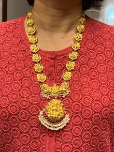 22 Karat Gold 'Lakshmi - Peacock' Long Necklace with Beads & Pearls (Temple Jewellery) - 235-GN4320 - in 62.900 Grams for USD $4933.09. 
Made in India by Totaram Jewelers Online this product is in Gold - 22 Karat BIS Hallmark 916 KDM Gold  & is an excellent gift for Adult - Women. Ships fully insured with secured guaranteed delivery for free with your order over $250 from New Jersey USA & comes with 30 days exchange policy. 22k Gold Chandbali Bridal Necklace With Pallu, 22k Gold Meenakari Temple Necklace For Puja, Gold Zari Weaving Jewelry For Weddings, Festive Gold Jewelry With Zari Weaving, Gold Wedding Jewelry With Zari Weaving, 22k Gold Kundan Necklace For Navratri Puja, Meenakari 22k Gold Bridal Necklace For Puja, 22k Gold Kundan Necklace For Puja, 22k Gold Chandbali Bridal Necklace For Diwali