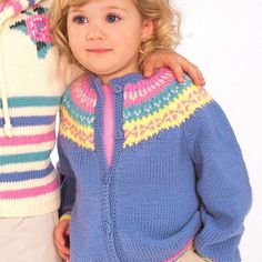 Patons Fair Isle Classic, 4 yrs | Yarnspirations Free Knit Patterns, Baby Cardigan Knitting Pattern Free, Kids Knitting Patterns, Kids Cardigans, Fair Isle Cardigan, How To Start Knitting, Cardigan Pattern, Sweater Knitting Patterns, Knitting For Kids