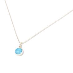 Necklace made with a round Larimar stone pendant and 925 silver chain. Stone is 0.79" long (including bail) x 0.43 " wide x 0.22 " thick Larimar Bracelet, Larimar Necklace, Larimar Stone, Triangle Earrings, Stone Pendant, Stone Pendants, Beautiful Bracelet, Bracelets For Men, Pendant Necklaces