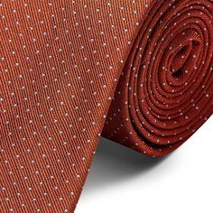 Cognac Polka Dot Silk Tie | In stock! | Trendhim Classic Brown Neckwear For Formal Occasions, Elegant Polka Dot Ties, Polka Dot Standard Tie For Business, Classic Polka Dot Ties For Business, Formal Polka Dot Standard Tie, Business Polka Dot Ties, Polka Dot Standard Tie For Formal Occasions, Elegant Polka Dot Tie For Black Tie Events, Dark Suit