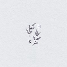 the letter k is made up of leaves and letters that spell it's initials