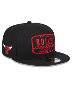 chicago bulls new era 9fifty snapback hat - black / red logo