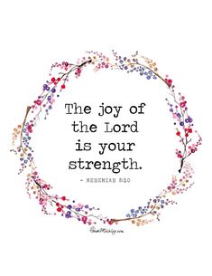 the joy of the lord is your strength - herman bloo on white background