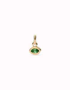 OPEN EYE GREEN CHARM-GOLD - Kingfisher Road - Online Boutique Green Pendant Charms For Gifts, Green Charms Jewelry For Good Luck, Green Charms Jewelry For Everyday, Everyday Green Charms Jewelry, Elegant Green Charms For Gifts, Eye Green, Green Charms, Perfect White Tee, Retro Brand