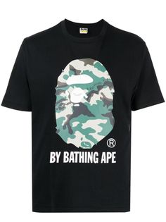 Find A BATHING APE® Logo-print Cotton T-shirt on Editorialist. black cotton logo print at the chest round neck short sleeves straight hem Bathing Ape, A Bathing Ape, Cotton Logo, T Shirt Vest, Logo Print, Black Cotton, Cotton T Shirt, Printed Cotton, Cotton Tshirt