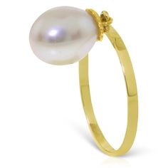 Item: 2635 Description 14k. Solid Gold Ring With Dangling Natural Pearl (Yellow Gold) Original Ring Size 6.50 (More Sizes Upon Request) Set In 14k Solid Gold This Ring Features A Dangling Natural Pearl. Item Information Metal: 14k. Solid Gold Metal Weight: 1.70 Gr. Gemstones 1 Pear Shape, 10x8 Mm, Pearl = 4.00 Ct Measurements Height: 0.8 In ( 20.3 Mm) Width: 0.05 In ( 1.3 Mm) Elegant Yellow Gold Diamond Ring With Gemstone, Formal Yellow Gold Rings With High Luster, High Luster Yellow Gold Rings For Formal Occasions, Formal High Luster Yellow Gold Rings, Gold 14k Hallmarked Pearl Ring, Gold Pearl Ring Stamped 14k For Gift, Classic Gold Pearl Ring With High Luster, Luxury Gold Rings With High Luster, Classic Yellow Gold Rings With High Luster