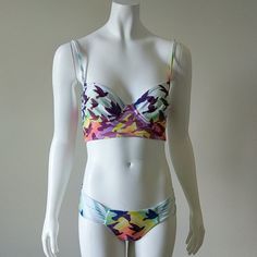 Mara Hoffman Prismatic Birds Bikini Size Xs/S. Bottom Is Xs New With Tags And Hygenic Liner (Fits A Small As Well). Top Is Small An Excellent Condition (Tag Removed For Comfort. Both Pieces Also Available Separately. Multicolor Tankini With Built-in Bra For Swimming, Tropical Multicolor Swimwear With Built-in Bra, Multicolor Padded Swimwear For Sunbathing, Multicolor Padded Swimwear For Vacation, Vacation Multicolor Padded Cups Swimwear, Multicolor Padded Swimwear For Beach Party, Multicolor Padded Swimwear For Pool, Vacation Multicolor Padded Swimwear, Multicolor Underwire Swimwear With Built-in Bra