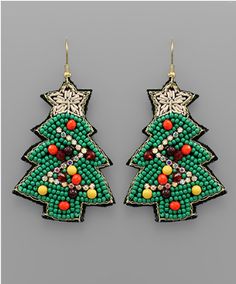 Complete your holiday look with our fun line of Christmas jewelry. Little Christmas Tree, Fishhook Earrings, Outfit Cute, Little Christmas Trees, Tree Earrings, Christmas Tree Earrings, Statement Earring, Holiday Outfit, Fish Hook Earrings