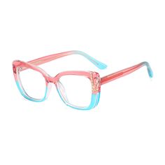 Add a touch of elegance to your look with the Ralferty Women's Full Rim Square Cat Eye Tr 90 Acetate Eyeglasses F82098. These stunning glasses are a must-have accessory for any fashion-forward woman. Featuring a solid pattern design, these eyeglasses are crafted with meticulous attention to detail. The full rim square cat eye frame adds a stylish flair to your overall look. Made from high-quality acetate, these glasses are not only fashionable but also durable. With their versatile design, these Elegant Pink Acetate Sunglasses, Elegant Multicolor Sunglasses For Summer, Elegant Clear Cat Eye Sunglasses For Summer, Pink China, Cat Eye Eyeglasses, Blue China, Cat Eye Frames, Eyewear Accessories, Solid Pattern