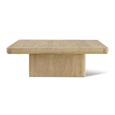 a square wooden table on a white background