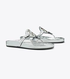 Miller Cloud Sandal: Women's Designer Sandals | Tory Burch Cloud Sandals, Cloud Shoes, Miller Sandal, Beautiful Sandals, Most Comfortable Shoes, Fancy Shoes, Metallic Sandals, Graphic Logo, Tory Burch Miller