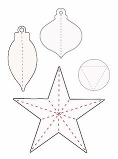 an ornament and star cut out from paper