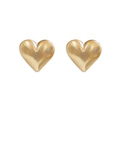 GOLD puffy heart earrings stud Earring Png, Purple Door, Blue Graduation, Gold Heart Earring, Heart Earring, Earring Post, Vintage Couture, Gold Stud Earrings, Puffy Heart