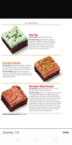 an image of some kind of desserts on the web page, with different colors and flavors