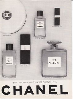 an advertisement for chanel perfumes with the caption'every woman alive wants chanel no 5 '