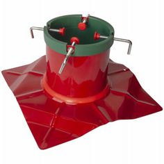 Hardware store usa |  Original Tree Stand | 36600 | PANACEA PRODUCTS CORP Christmas Mountains, Metal Christmas Tree Stand, Indoor Tree, Metal Christmas Tree, Red Christmas Tree, Water Reservoir, Christmas Tree Stand, Tree Stand, Home Hardware