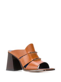 Maison Margiela Leather Mules - Farfetch Style Upgrade, Create Outfits, Van Cleef Arpels, Leather Mules, Lady Dior, Mules Shoes, Lalique, Miu Miu, Heeled Mules