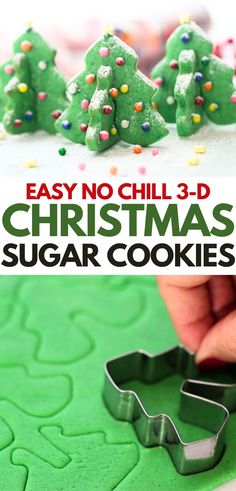 Looking for easy Christmas cookies with no chill sugar cookie dough? Try these fun and festive 3D Christmas tree cookies! Perfect for holiday baking, this simple recipe creates adorable, delicious cookies without the wait. Ideal for kids and family baking fun! No Chill Sugar Cookies, Small Batch Sugar Cookies, Easy Christmas Cookies, Cute Christmas Cookies, Family Baking, Blue Christmas Decor, 3d Christmas Tree, Baking Fun, Tree Cookies