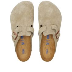 A Birkenstock you can wear in cooler climes, the Boston – quite literally – has you covered. A clog-inspired shoe made from soft, natural suede, this homespun slip-on sits on a soft footbed that’s fitted with an extra layer of foam for unrivalled comfort..Leather Uppers.Adjustable Strap.Soft Footbed (SFB).Cork-Latex Footbed.EVA Sole Unit.Made in Germany Birkenstock Nude, Birkenstock Clog, Birkenstock Clogs, Taupe Colour, Prada Eyewear, Birkenstock Boston, Birkenstock Boston Clog, Clarks Originals, Latest Sneakers