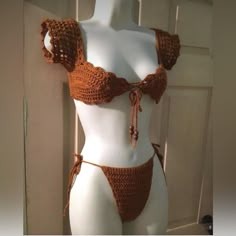 Handmade 2 Piece Swim Suit I Have 3 Available For Now Crochet Ideas Tops, Bikinis Tejidos Crochet, Bikinis A Crochet, Aesthetic Crochet Ideas, Crotchet Swimsuit, Crochet Swim Top, Two Piece Crochet, Crochet Fits, Crochet Bathing Suit