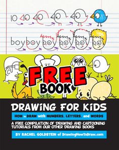 a book cover with the title free drawing for kids