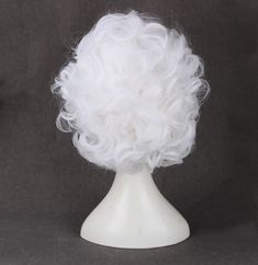 Tattoo Beginner, White Wigs, Modern Kimono, Wigs Short, Fashion Hairstyles, Santa Outfit, Halloween Wigs, Curly Hair Wig, Mild Shampoo