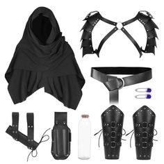 PRICES MAY VARY. There are different knight costume sets to meet your needs,sets include:PU arm braces,renaissance belt,shawl cape,sword frog,Magic Cork Potion Bottle. Perfect for Halloween cosplay, Anime cosplay，Renaissance Festival, cosplay show, party, LARP (live action role playing), Renaissance Faire，fancy dress, theatrical props, masquerade，historical reenactments.gothic event theme party accessories costume cosplay,etc Adjustable Size: the PU buckle bracers is adjustable, and the knight s Ren Faire Pouch, Ren Faire Accessories, Shoulder Cloak, Mushroom Costume, Ren Faire Outfits, Wizard Costume, Scarf Buckle, Knight Costume, Shoulder Armor