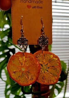 Real Orange Earrings!  I have put ooooodles of love and craftsmanship into these beautiful little sweet earrings. You'll have the birds and the bees loving you too😊 I've dehydrated these Clementine Oranges, and hand painted them into a safe eco friendly resin.  They have sterling silver ear wires that are hypoallergenic. So they're good for all to enjoy! To keep them vibrant, it's best to keep them out of direct sunlight♡ Dehydrated Oranges, Oranges Fruit, The Birds And The Bees, Birds And The Bees, Sweet Earrings, Fruit Earrings, Orange Earrings, Loving You, Earring Gifts