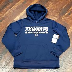 Cowboys Hoodie Sweater * Size: Medium * Color: Blue * Brand: Nike * Team: Cowboys * Pullover Hoodie * Pouch Pocket * Screen Print * Polyester 100% * New With Tags Stop Check Out My Closet We Have Different Styles/Sizes Thank You For Stopping By We Appreciate Your Business Blue Long Sleeve Hoodie For Team Spirit, Nike Game Day Hooded Hoodie, Nike Hooded Hoodie For Game Day, Nike Hoodie For Game Day In Winter, Blue Sweatshirt For Game Day In Winter, Blue Fan Apparel Hoodie, Blue Winter Game Day Sweatshirt, Blue Sweatshirt For Winter Game Day, Blue Winter Sweatshirt For Game Day