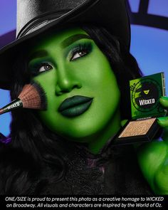 A collectible brush (inspired by Elphaba’s broomstick) providing an easy, buildable application of color and shimmer products on face and décolleté. Elphaba Makeup, Wicked Makeup, Elphaba Wicked, Patrick Starrr, Sephora Sale, Tubing Mascara, Facial Tattoos, Liquid Eyeliner Pen, Concealer Shades