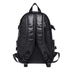 Constructed from the highest-quality leather materials, our premium leather backpack stands out as the ideal choice for college students who appreciate a touch of flair in the form of a sleek leather rucksack serving as a fashion accessory. Its versatile design makes it perfect to be used as a black bookbag, accommodating extra gear such as a laptop, and complementing both men's and women's clothing depending on the reader's gender. This premium leather backpack is a spacious rucksack capable of Casual Leather Shoulder Bag For Students, Casual Faux Leather Backpack For School, Casual Faux Leather School Backpack, Large Capacity Leather Bag For Students, Large Capacity Faux Leather Standard Backpack, Black Faux Leather Trendy Backpack, School Backpack With Adjustable Strap And Faux Leather, School Backpack With Adjustable Straps In Faux Leather, Trendy Black Faux Leather Backpack