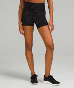 Wunder Train High-Rise Short 4" | Women's Shorts | lululemon Lululemon Nylon Activewear For Yoga, Lululemon Fitted Activewear With Built-in Shorts, Lululemon Activewear With Built-in Shorts For Light Exercise, Lululemon Activewear With 4-way Stretch In Nylon, Lululemon Black Short Length Activewear, Lululemon Athletic Fit Moisture-wicking Activewear, Lululemon Nylon Moisture-wicking Activewear, Lululemon Moisture-wicking Nylon Activewear, Lululemon Go-dry Nylon Activewear