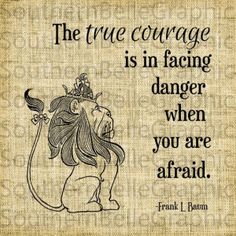 the true courage is in facing danger when you are afraid