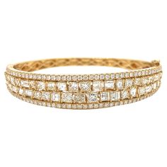 Luxury Diamond Bangle With Baguette Diamonds, Luxury Bangle With Baguette Diamonds, Baguette Cut Diamond Bangle, Diamond Accents Baguette Cut Bangle, Diamond Baguette Cut Bangle With Accents, Wedding Diamond Bangle With Baguette Cut, Diamond Bangle With Baguette Diamonds, Wedding Diamond Baguette Cut Bangle, Unique Bangle