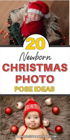 Getting ready for your baby's first Christmas photos? Check out these adorable Newborn Christmas Picture Pose Ideas to get you started! Plus newborn photography tips to make the best of your photo shoot! Newborn Christmas Photo Ideas, Baby Christmas Photos At Home, Newborn Christmas Card Ideas, Newborn Holiday Pictures, Christmas Photo Ideas For Toddlers, Baby Christmas Photo Ideas, First Christmas Photoshoot, Toddler Christmas Pictures, Holiday Baby Pictures