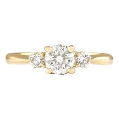 0.63 Carat Natural Diamond 14K Yellow Gold Ring - Fashion Strada Natural Diamond Engagement Ring, Yellow Gold Ring, Yellow Gold Rings, Precious Metals, Gold Ring, Diamond Engagement Rings, Natural Diamonds, Gold Rings, Vintage Jewelry