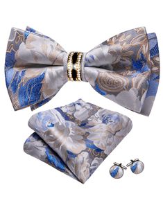 PRICES MAY VARY. Luxury Package - 1 *PRE-TIED bow tie; 1 *gold diamond ring; 1 *pocket square; 1 *pair cufflinks.YOHOWA has more than 1,000 styles of BOWTIES TIES waiting for your choice,please click the brand name"YOHOWA". Tie ring - Leader of fashion. Makes normal ties out of normal. Ahead of fashion bright you all the time. Size - Bow Tie: 4.7*2.4inches(12*6cm); Handkerchief: 8.6*8.6inches(22*22cm) Craft - finest 1200 Stitches woven silk. Hand-made pretied silk bow tie only takes 3 second. Al Elegant Suit And Tie Accessories Gift Box, Elegant Gold Rectangular Suit And Tie Accessories, Father's Day Jewelry Gift With Ties, Silver Elegant Suit And Tie Accessories For Gift, Elegant Silver Suit And Tie Accessories For Gift, Elegant Jewelry For Business With Gift Box, Gold Suit And Tie Accessories For Gift, Gold Suit And Tie Accessories With Bow For Gift, Gold Bow Suit And Tie Accessories As Gift