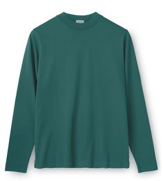 Long Sleeve High Neck T-Shirt, Teal Fade, 200 g/m2 100% Supima Cotton Long Sleeve T-shirt, Plain Long Sleeve Shirts, Boys Fasion, Basic Long Sleeve Shirt, Full Sleeve Tshirt, Green Long Sleeve Shirt, Mockup Photoshop, Op Shop, Casual Long Sleeve Shirts