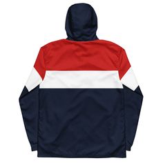 This lightweight windbreaker ensures maximum comfort on windy, rainy, and sunny days, thanks to the water-resistant fabric and breathable mesh lining. The windbreaker has an effortless look that will fit different styles and can be easily layered with long and short sleeve shirts. • 100% polyester • Fabric weight: 2.21 oz/yd² (75 g/m²) • Lightweight, water-resistant fabric • Breathable mesh lining, reduces static • Regular fit • Elastic cuffs • Hood and side pockets • Zippable front • Blank prod Navy Casual Nylon Track Jacket, Sports Windbreaker With Windproof Recycled Polyester, Sports Windproof Windbreaker In Recycled Polyester, Casual Nylon Hooded Jacket With Moisture-wicking, Moisture-wicking Nylon Windbreaker For Streetwear, Sporty Moisture-wicking Windbreaker For Outdoor, Navy Nylon Windbreaker For Outdoor Activities, Navy Waterproof Nylon Windbreaker, Casual Weatherproof Windbreaker With Recycled Polyester