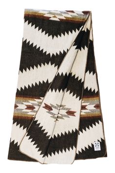 the pendleton blanket in brown and white