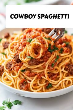 [object Object] Spaghetti Easy Recipe, Cowboy Spaghetti, Spaghetti Easy, Spaghetti Recipes Easy, Comforting Dinner, Healthy Pasta Salad, Lemon Butter Chicken, Quick Pasta Recipes, Stew Chicken Recipe